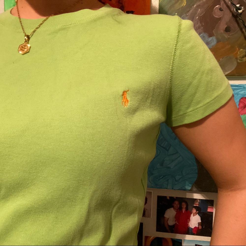 ralph lauren green top